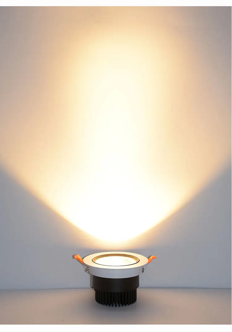 Description Picture 5 of itemEmbedded dimmable LED downlight Angle adjustable COB ceiling light spotlights 7W 9W 12W 15W 18W rotating AC85-260V indoor lighti