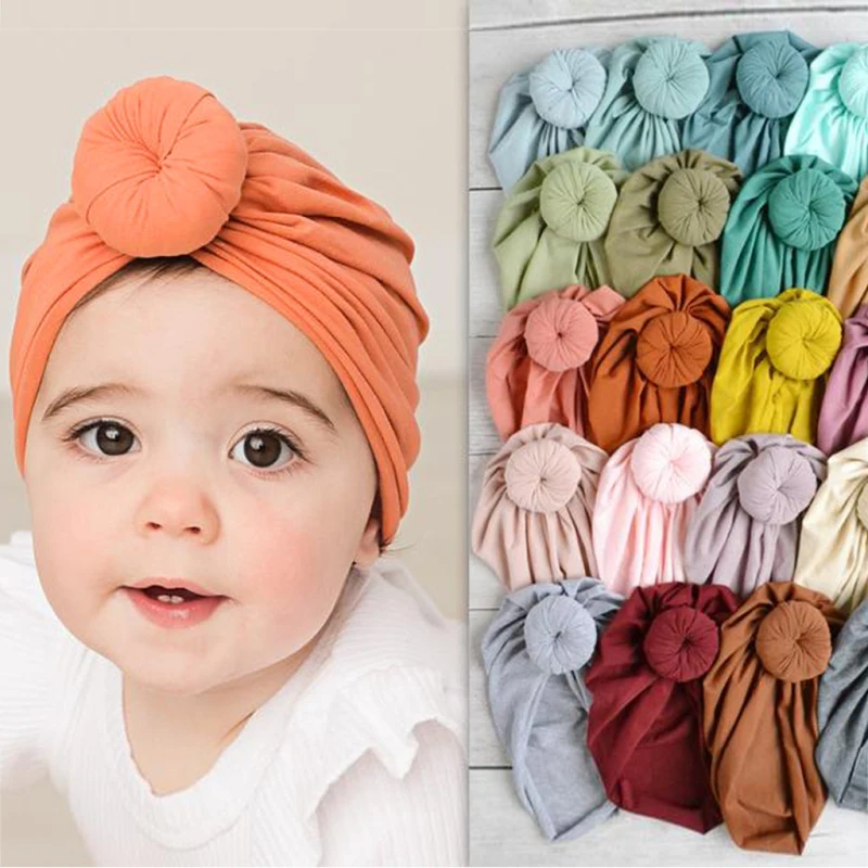 baby stroller accessories Baby Accessories For Newborn Toddler Kids Baby Girl Boy Turban Cotton Beanie Hat Bebe Winter Cap Knot Solid Soft Hospital Caps baby glasses