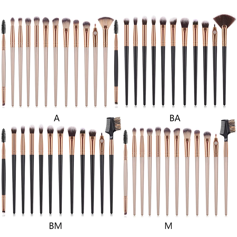 

12Pcs Professional Eyes Makeup Brushes Set Eyeshadow Eyebrow Eyeliner Blending Powder Smudge Make Up Brush Cosmetic Beauty Tools