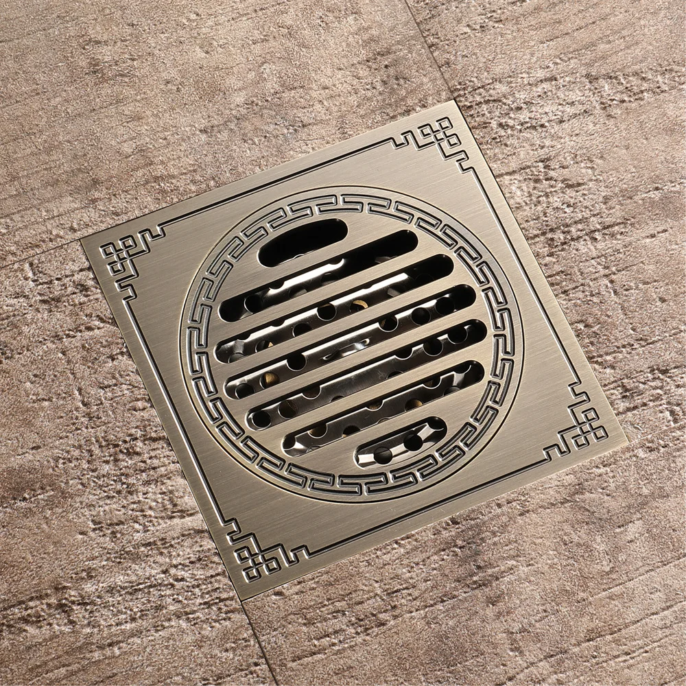 

Hideep Copper Antique Copper Floor Drain Large Displacement Bathroom Deodorizing Bronze Floor Drain Manufacturers Direct Selling