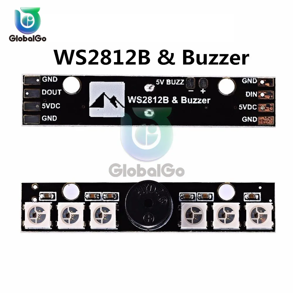 WS2812B 6 бит 8 RGB полноцветная доска с зуммером светодиодный чип для светодиодной