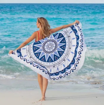 

European and American style new tassel beach towel, shawl, summer