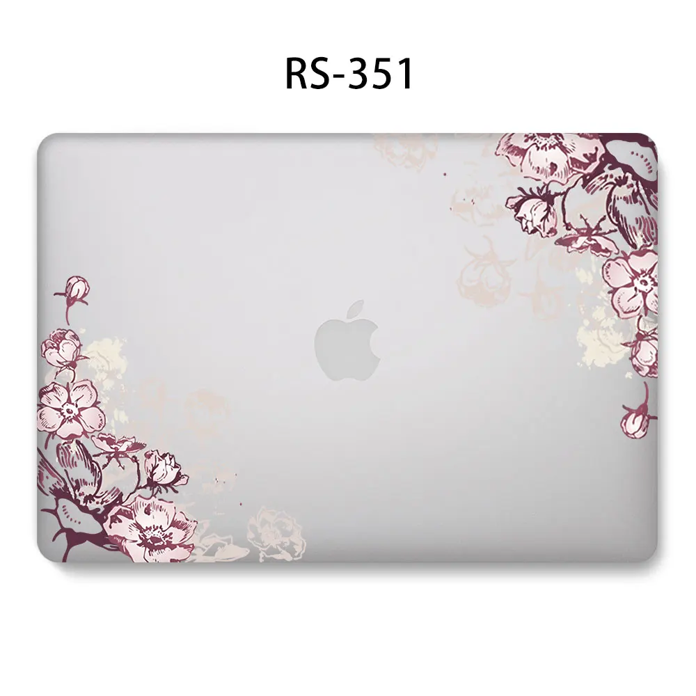 Чехол для ноутбука macbook Touch ID Air 13 A1932 Air Pro retina 11 12 13 13,3 15 touch bar A2159 A1706 A1707+ крышка клавиатуры - Цвет: 351