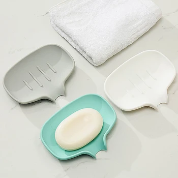 

Creative Bathroom Silicone Soap Box Portable Non-Slip Sponge Drain Tray Shower Soap Holder Bathroom Accessories