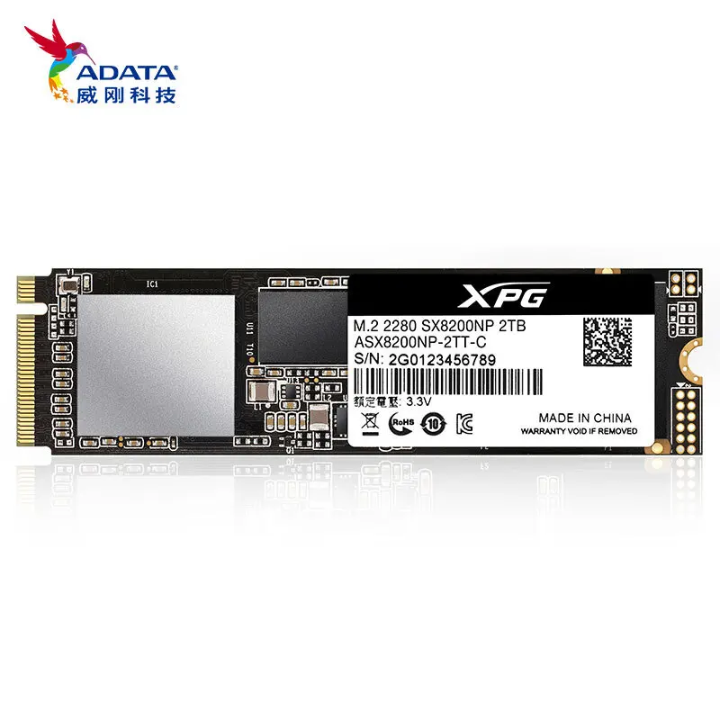 ADATA XPG SX8200 PRO PCIE GEN3X4 M.2 2280 SOLID STATE DRIVE 3500/3000MB SSD