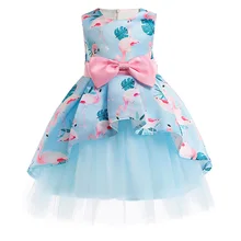 Платье для девочек летние вечерние платья принцессы с цветочным рисунком для девочек Одежда для детей свадебное платье-пачка для маленьких девочек 2, 3, 4, 5, 6, 7, 8, От 9 до 10 лет