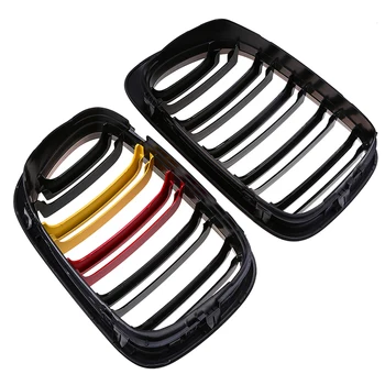 

Car-styling Grille Fit for BMW 3-Series BMW M3 Cabrio 2001 2002 2003 2004 2005 2006 2 Pcs Gloss Black German Flap Front Grills