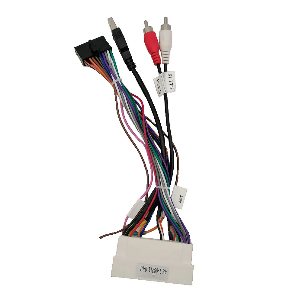 Cable Without Canbus Klyde Canbus декодер адаптер питания кабельный жгут для KIA Soul K5/hyundai IX25 Creta Verna Solaris Автомагнитола - Название цвета: Cable Without Canbus