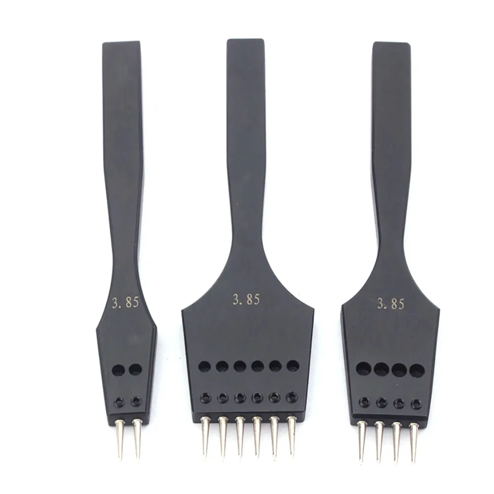 Leather Punch tool Sharp Head Replaceable Pricking Iron Removable Round Hole Punch Leather Craft Chisel 4 Size Available