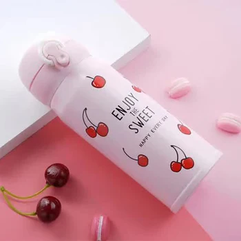 

500ml Cute Cartoon Thermos Mug Cute Portable Stainless Steel Vacuum Flasks Thermal Water Bottle Thermocup