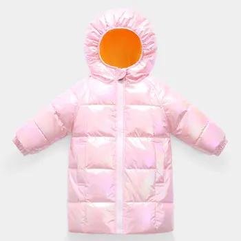 

Warm 90% Pink Duck Down Jacket For Girl Winter Clothes Children's Thicken Outerwear Clothing Parka Coat Snowsuit Thicken Knee Le