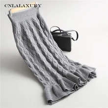 Черная, серая, эластичная, высокая талия, трикотажная, Русалка, облегающая юбка, для женщин, сексуальная, шерсть, для девушек, для офиса, для работы, Теплая юбка, Saia faldas