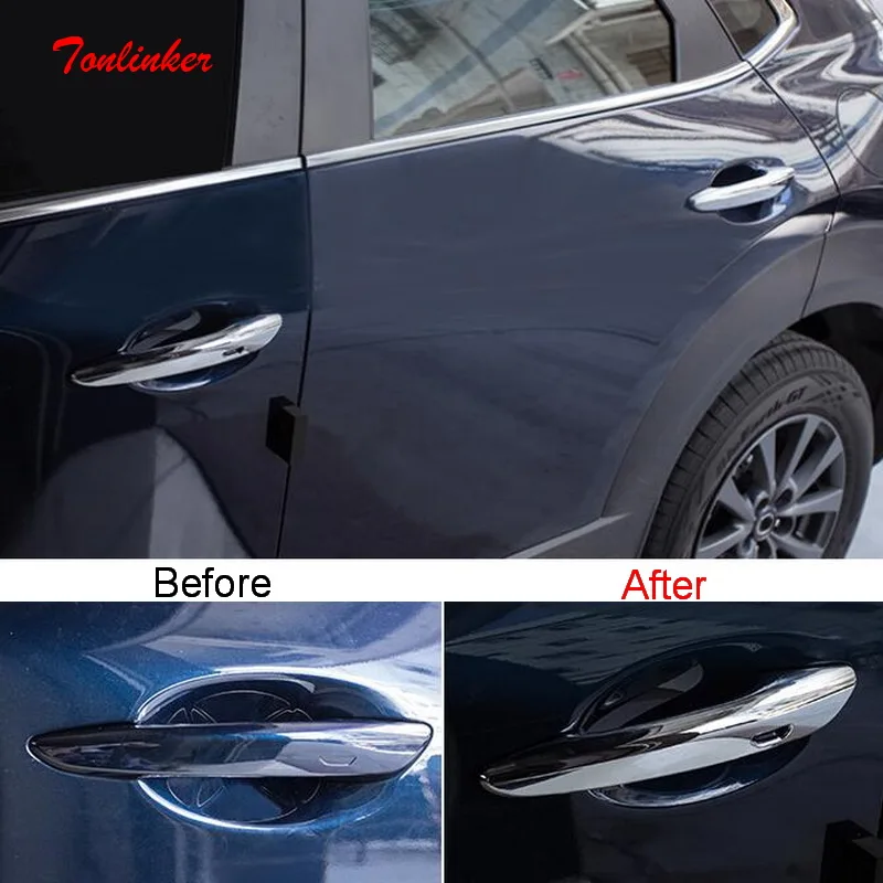 Tonlinker наклейки на внешнюю дверную ручку автомобиля чехол для MAZDA CX30 2020