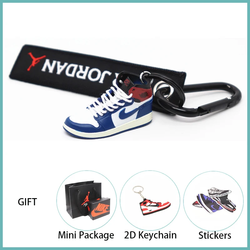 Новинка ручной работы 3D AJ Key ChaiAir Mini Jordan кроссовки модель милый брелок для ключей Баскетбольная обувь Подарочный Брелок для ключей модные украшения - Цвет: 48