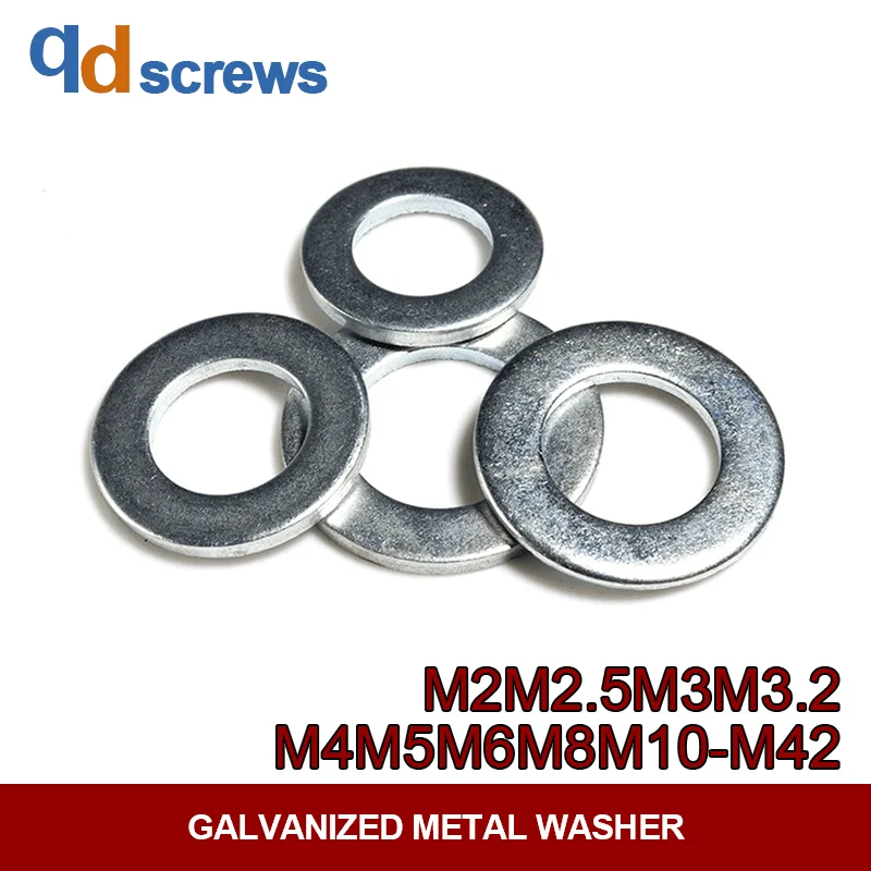 M2M2.5M3M3.2M4M5M6M8M10-M42 Galvanized metal washer gasket GB97