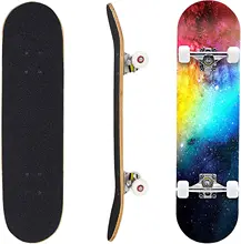 

Pro Complete Skateboards for Beginners Adults Youths Teens Girls Boys 31"x8" Skate Boards 7 Layers Deck Maple Wood Longboards