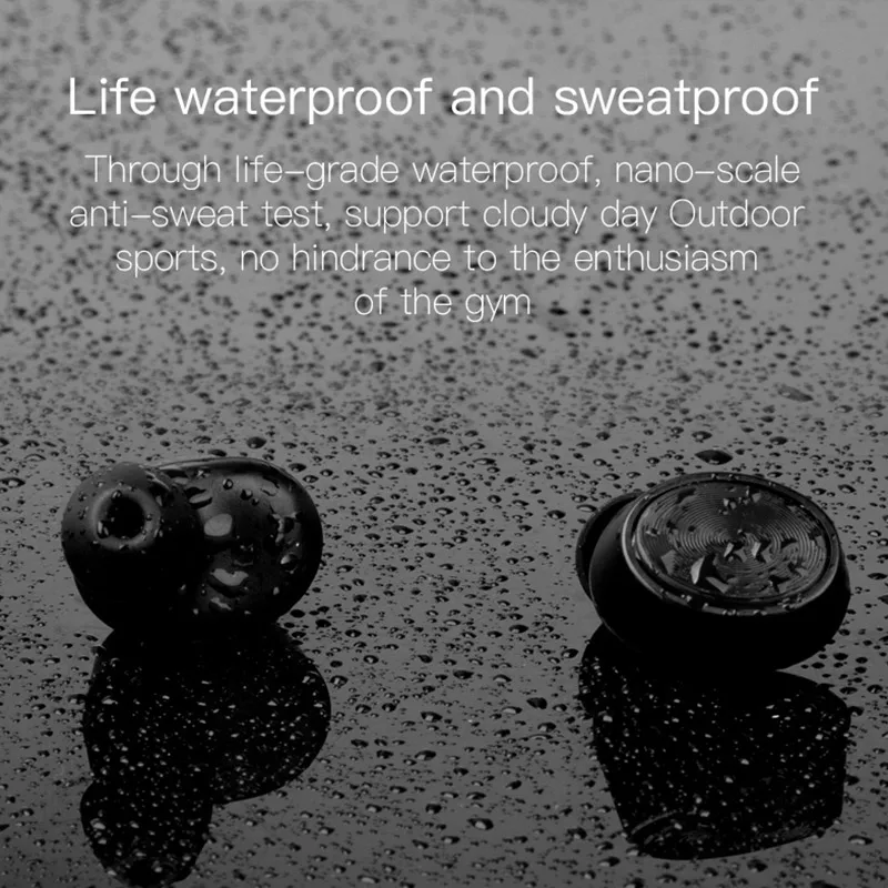 Беспроводные Bluetooth наушники TWS мини гарнитура Hi Fi светодиодный дисплей