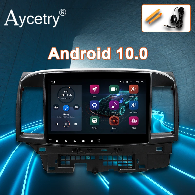 Автомагнитола 2 Din для Mitsubishi Lancer 10 1 2007 2018 дюйма IPS DSP Android 4G Wi Fi RDS BT|Мультимедиаплеер