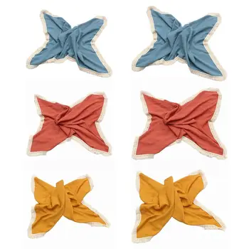 

100x120cm Baby Double Gauze Tassel Swaddle Blanket Newborn Cotton Wrapping Towel P31B