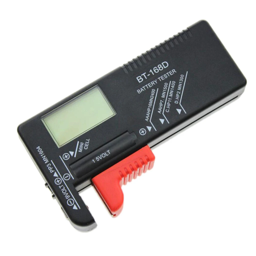 Button Cell Battery Universal Volt Checker Tester Tool AA AAA C/D 9V 1.5V