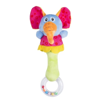 

Cartoon Elephant Animal Plush Baby Toy Handbells Rattle Musical Developmental Bed Bells Kids Baby Soft Toys Rattle Newborn Gift