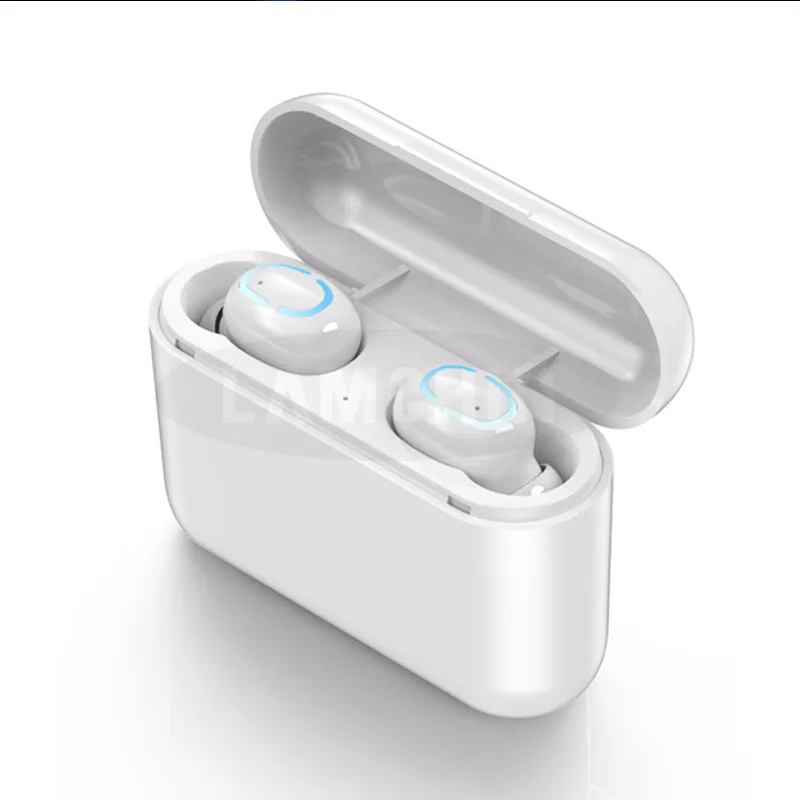 Беспроводные Bluetooth наушники TWS Bluetooth 5,0 гарнитура HBQ 3D Стерео Игровые наушники с микрофоном светодиодный цифровой дисплей спортивные наушники - Цвет: NO display white