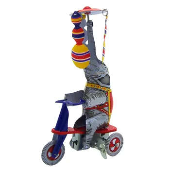

COMPUDA Tinplate Nostalgic Clockwork Chain Toy Photography Props Tricycle MS814
