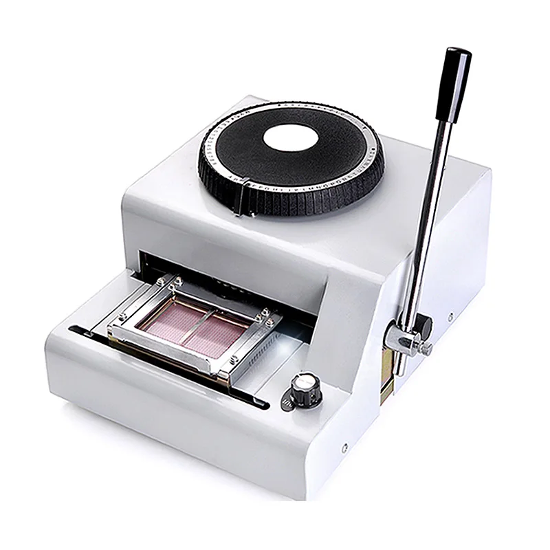 Выпуклый код принтер код давления машина Код машина VIP членская карта пишущая машинка ПВХ ручная тиснение машина