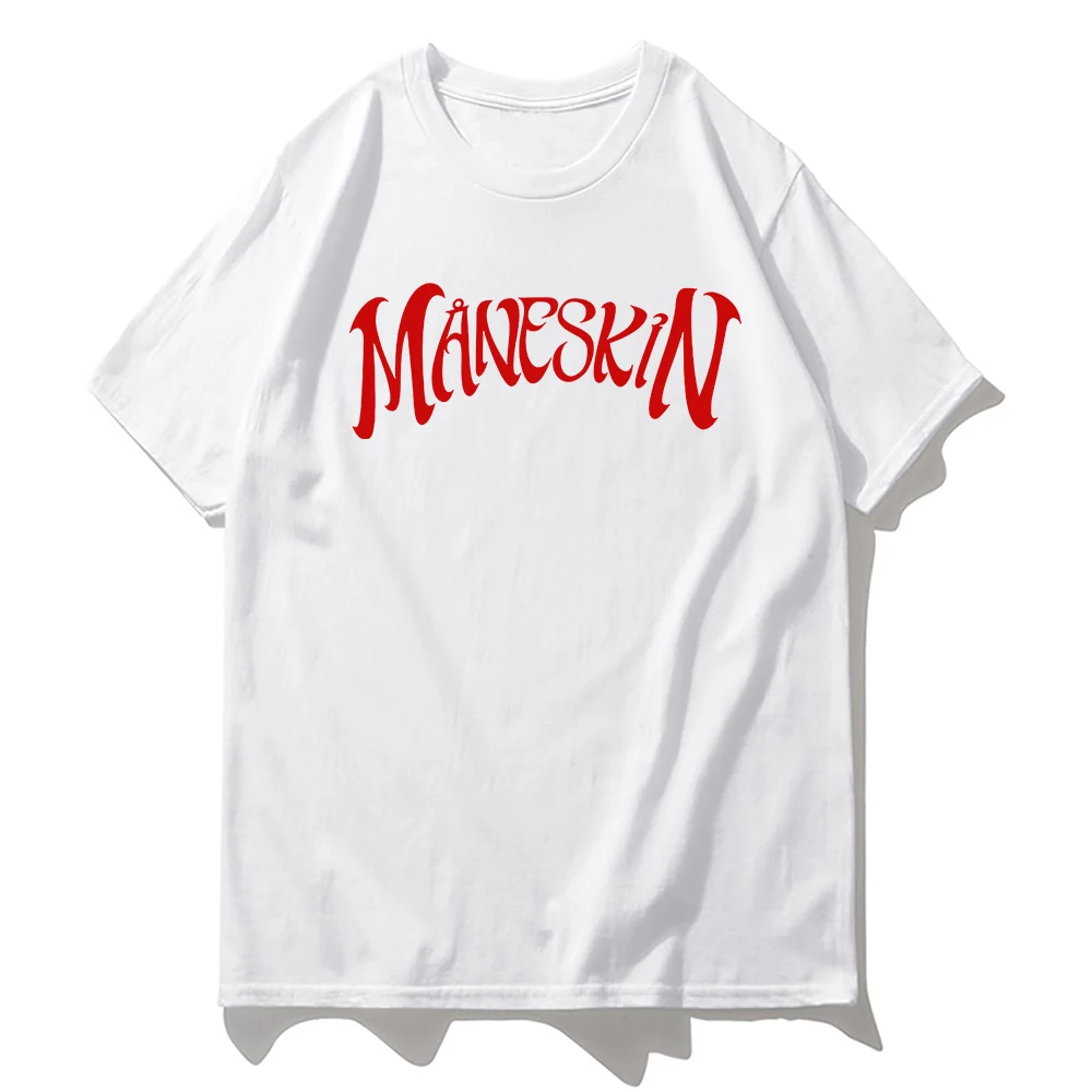 2021 Fashion Maneskin T Shirt Women Casual Hip Hop T-Shirt Female Harajuku Maneskin Merch Graphic Tee Shirt Damiano David Tshirt mens graphic tees Tees