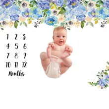 KLV Младенцы ежемесячный веха одеяло новорожденных фотографии фон ткань Baby Shower подарок фото реквизит