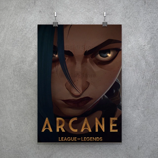 Popular TV Show Arcane Kraft Paper Poster Vi Viktor Jayce Jinx Home Decor Study Bedroom Bar Cafe Wall Paintings Stickers Posters Poster