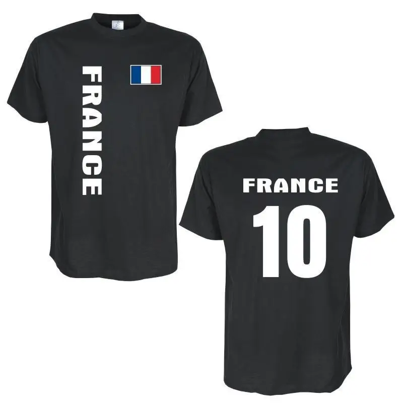 

Fashion O-Neck Men T-shirt France Countries Flag Shirt with Back Number 100% Cotton Short Sleeve European Size XS-5XL Tee Shirts