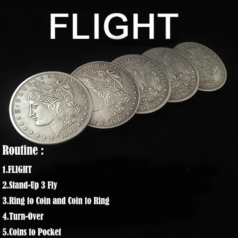 FLIGHT Magic Tricks Production Transposition Vanish Coin Magia Magician Accessory Close Up Illusions Props Gimmick Routine | Игрушки и
