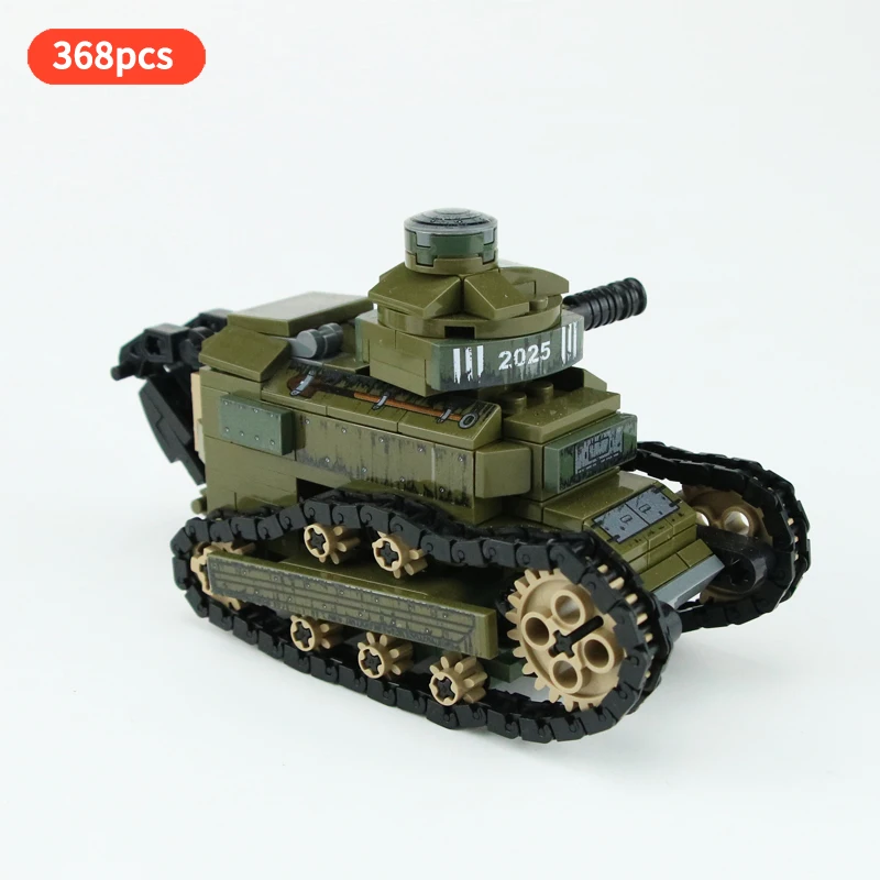 Военная серия Второй мировой войны Renault FT-17 танк строительные блоки игрушки для