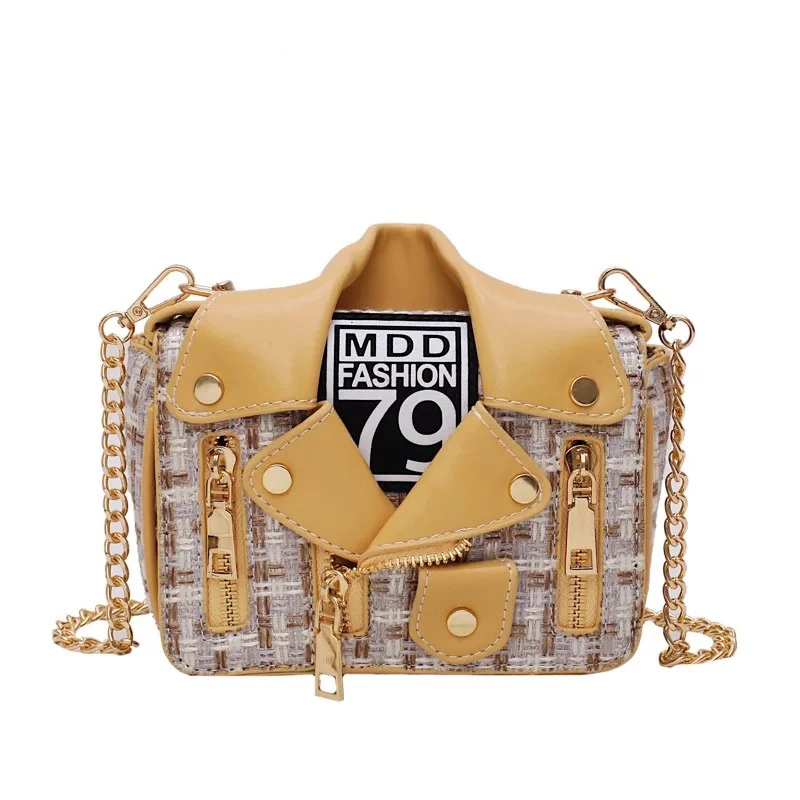 

Cool Jacket Clothes Design Crossbody Bag Quality Pu and Straw Women Shoulder Bag Tote Casual Daily Female Bolsa Pouch Handbag