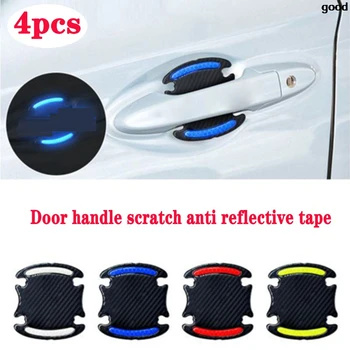 

Car Reflective Strip Carbon Fiber Decoration Auto door handle Sticker for Peugeot 206 307 308 407 207 3008 208 508 Mini Cooper