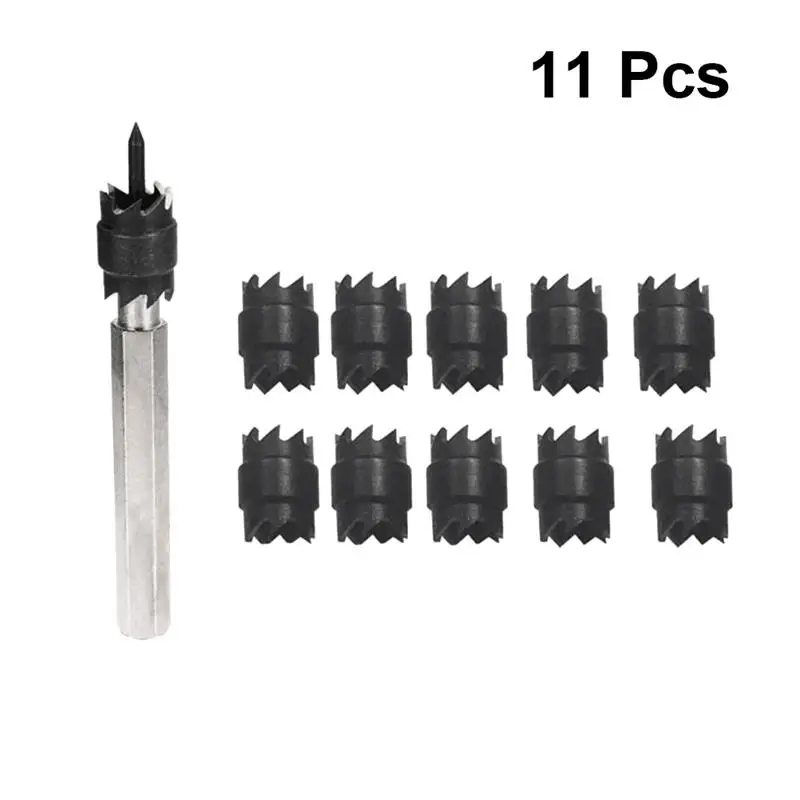 

WINOMO 11 In 1 Premium Drill Bits Professional Stainless Steel Drill Bits Tapper Carbide High Speed Steel Opener Supplies(Black)