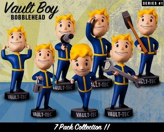 7 шт набор Gaming Heads Fallout 4 Vault Boy Bobbleheads серии ПВХ фигурка игрушки 13 см | Игрушки и хобби