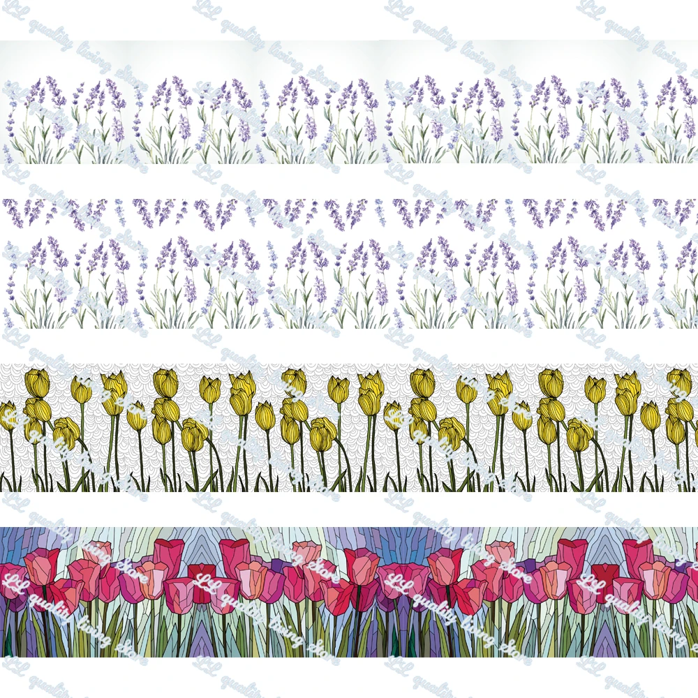 

WL 16mm Bright Flower Printed Grosgrain Ribbon Gift Wrapping Hair Bow Bowknot Christmas Wedding Diy Sewing Decoration