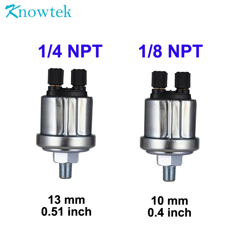 1/4 NPT 13 мм резьба VDO Датчик давления масла от 0 до 10 бар дизельный генератор часть из нержавеющей розетки аварийный датчик давления