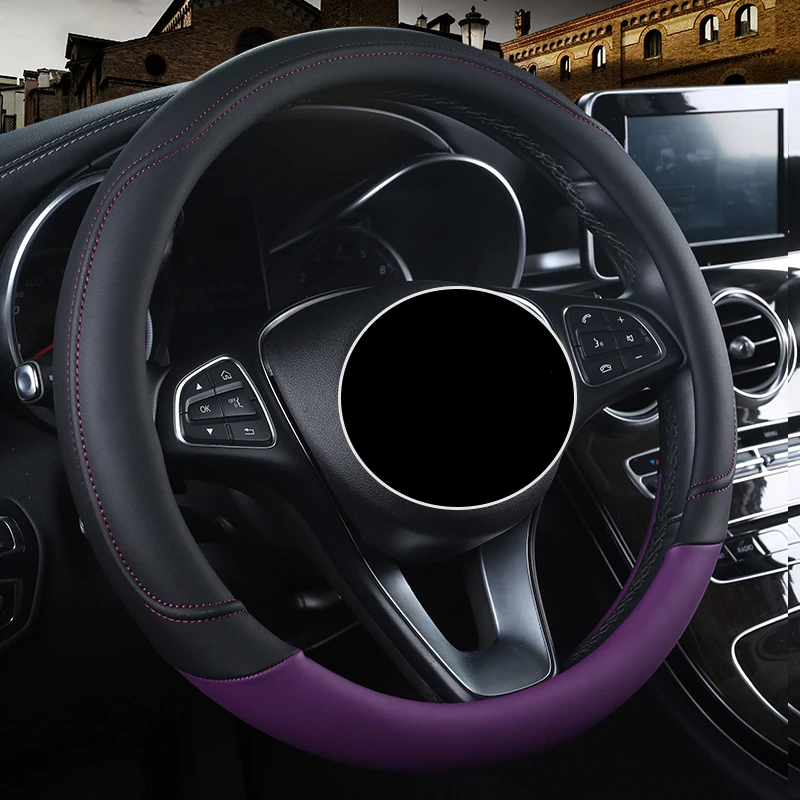 Leather Car Steeting Wheel covers For Geely all models Emgrand EC7 GS GL GT GC9 EC8 X7 FE1 GX7 SC6 SX7 GX2 car accessories styli |