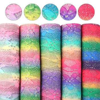 

David accessories A5 Size 5Pieces/set Glitter Synthetic Leather Patchwork Hair Bow Earrings Making Bag Phone Case DIY,1Yc9998