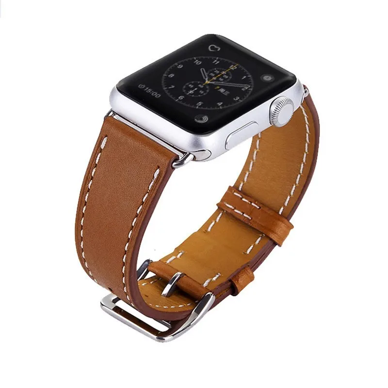 FOHUAS Series 2 1 ремешок из натуральной кожи для Apple Watch, ремешок Double Tour 42 мм для Apple Watch, кожаный ремешок 38 мм, женский браслет
