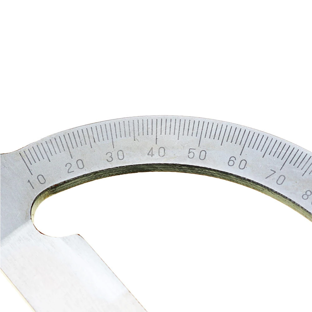 

10-170 Degree Manual Gauge Adjustable Protractor Home Measuring Stainless Steel Chrome Plated Durable Angle Ruler Tools DIY