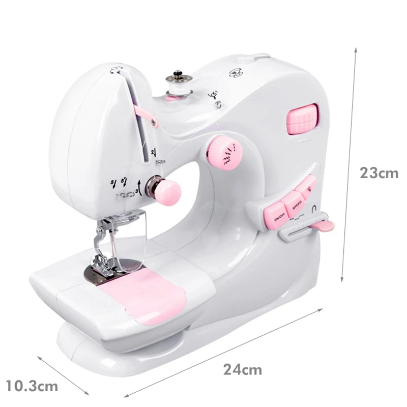 Бытовая мини-электрическая швейная машина мини-швейная машина с Catcher настольная двухигольная ручная швейная машина Us Plug