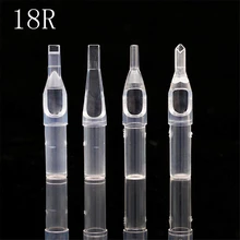 PEPAX 100 шт разные размеры тату наконечники трубы 18R наконечники для тату иглы круглые алмазные плоские/Magnum стерилизованные наконечники ручки поставка