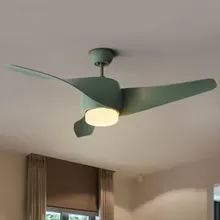 Светодиодный потолочный вентилятор, светильник в скандинавском стиле, светильник-вентилятор для гостиной, спальни, ресторана, кабинета, кафе, деревянная лампа