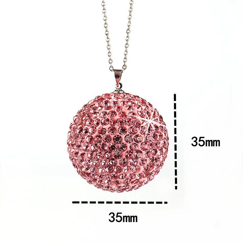 Car Pendants Rhinestone Crystal Ball Auto Decoration Charms Auto Interior Rear View Mirror Suspension Hanging Ornaments