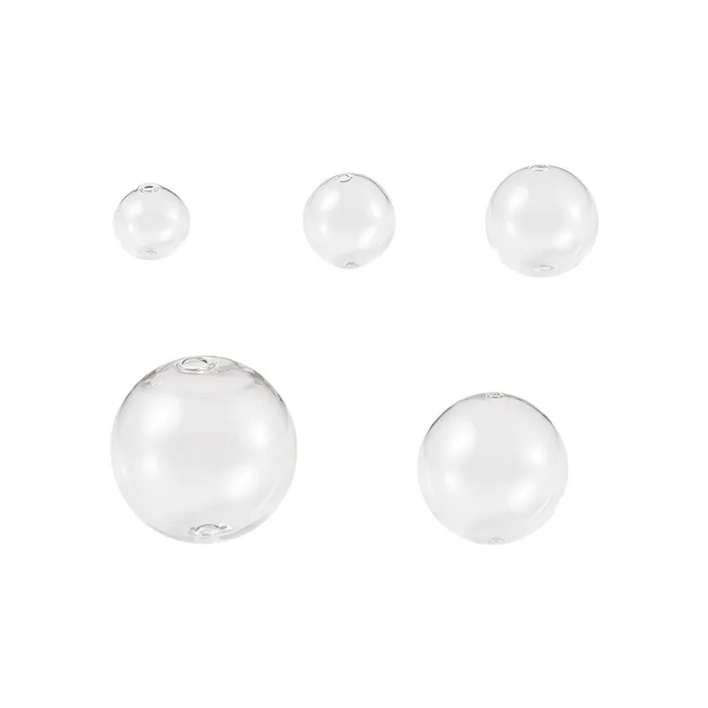 Прозрачные круглые двухслойные бусины в виде земного шара ручной работы пустые