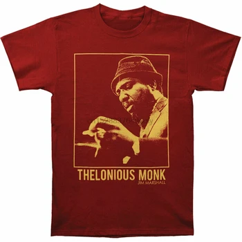 

Thelonious Monk Mens Portrait Vintage T Shirt Crimson
